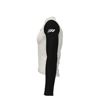 white long-sleeved cycling jersey rock racing