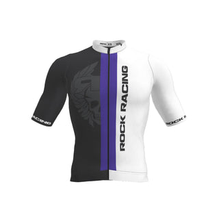 black and white cycling jersey rock racing