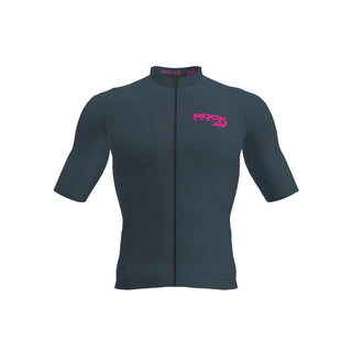 charcoal gray cycling jersey rock racing
